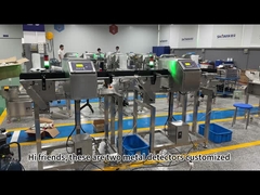 Gıda sınıfı taşıyıcı metal dedektörü cihazı ses ve ışık alarmı ile