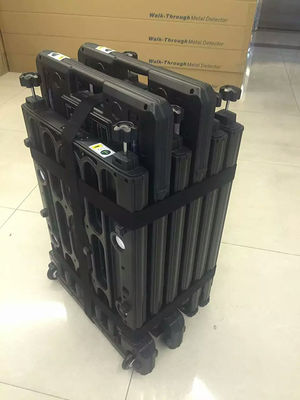 Çok Bölgeli Vücut Arama Manyetometre LED Ekranlı Taşınabilir Katlanabilir Kapıdan Geçme