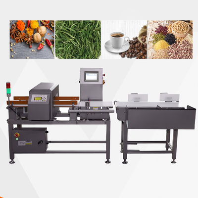 Su geçirmez Combo Online Checkweigher Ve Metal Dedektörü Makinesi Kararlı, ± 0.1g Doğruluk