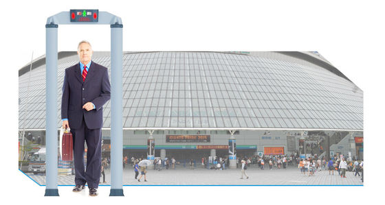 Metal Dedektörü Güvenlik Kontrolü, Nokta İnsan Vücudu Tarayıcı ile Silindirik Sütun Walk