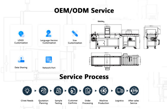 1200mm X 800mm X 1200mm Boyutlarında ve ± 0.1 G Hassasiyetli Hassas Gıda Metal Dedektörü