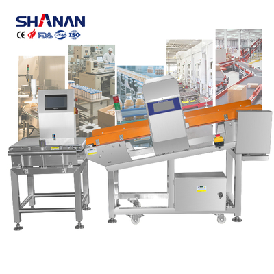 1200mm X 800mm X 1200mm Hava Püskürtmeli Reddetme Sistemi ve 110V-220V Gerilim ile Kombine Metal Dedektörü ve Tartı