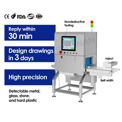 Tahribatsız Test Gıda X-Işını İnceleme Sistemleri Makineleri Kalite için son derece verimli kontaminant tespiti
