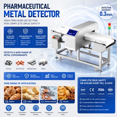 Her Tür Metaller Taşıyıcı Gıda Fabrikası Et Gıda Deniz Ürünleri Çikolata Kurabiye Fındık Metal Detektörü