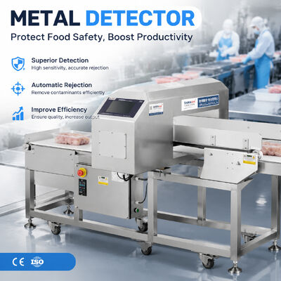 Fırın Ekmek Kek Hamur İşleri Kurabiye Kraker Hamur İşleme Hattı İçin Yüksek Hassasiyetli Konveyörlü Metal Dedektörü